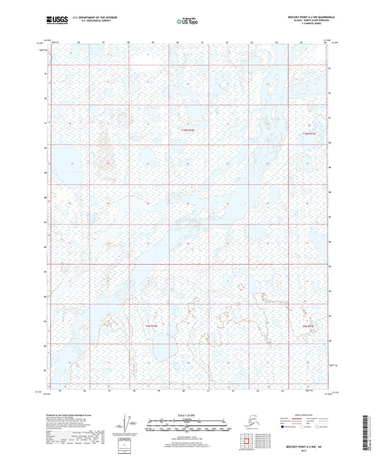 Beechey Point A-2 NW Alaska US Topo Map Image
