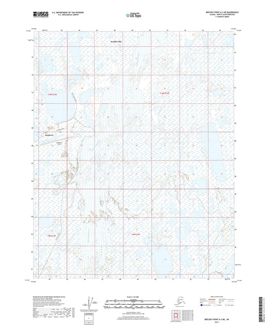 Beechey Point A-3 NE Alaska US Topo Map Image
