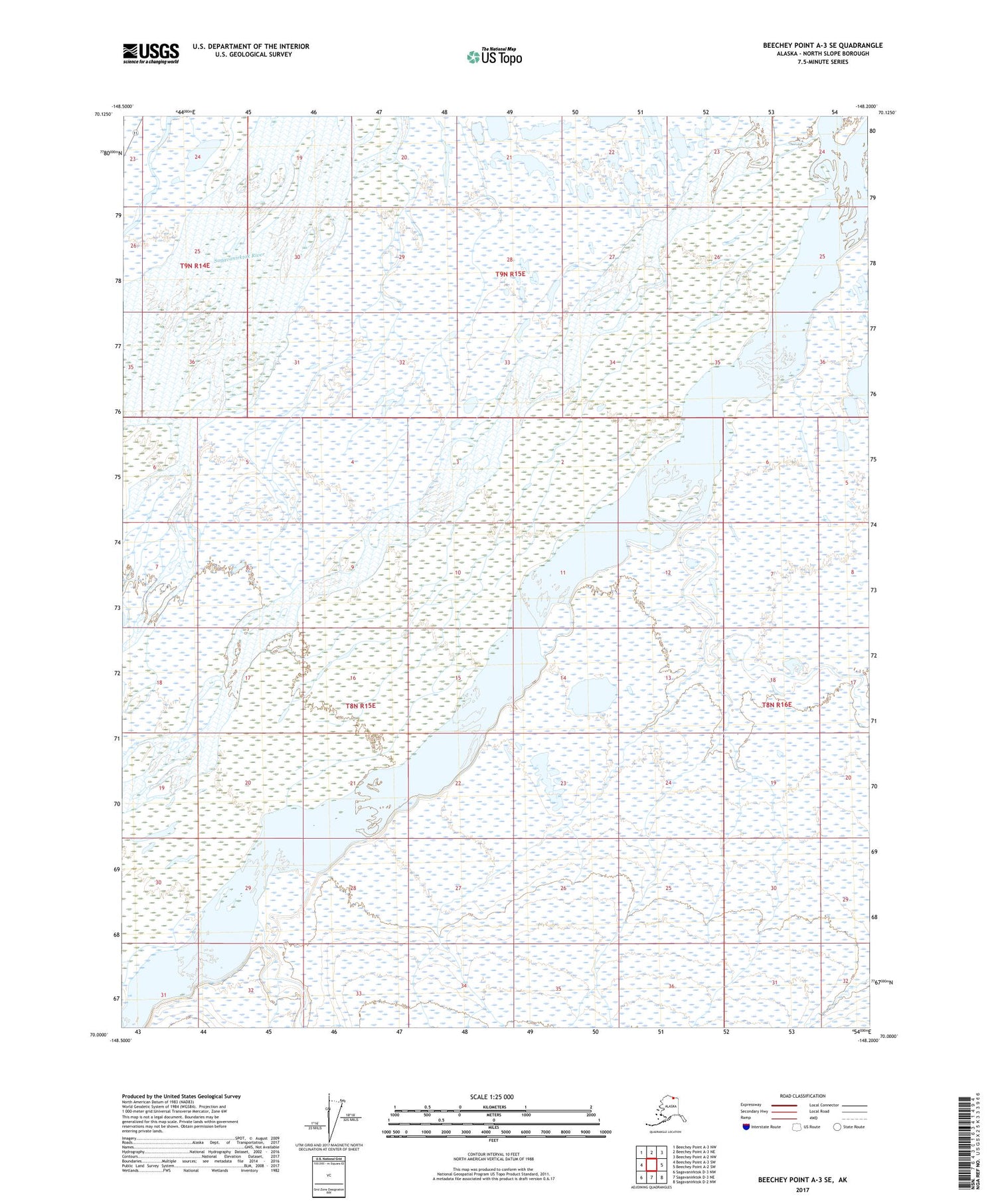 Beechey Point A-3 SE Alaska US Topo Map Image