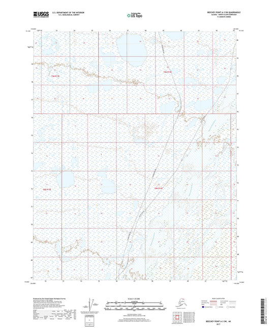 Beechey Point A-3 SW Alaska US Topo Map Image