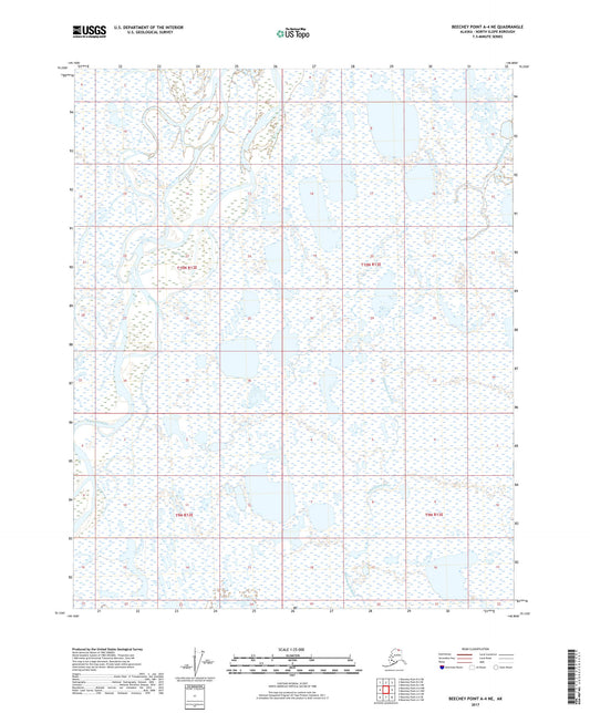 Beechey Point A-4 NE Alaska US Topo Map Image