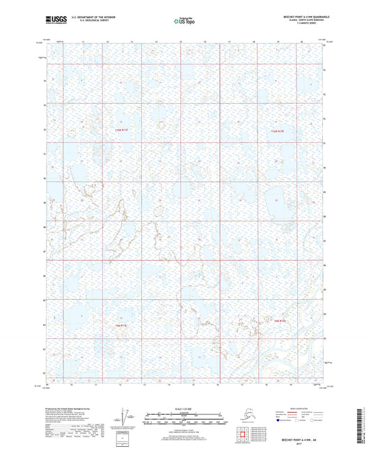 Beechey Point A-4 NW Alaska US Topo Map Image