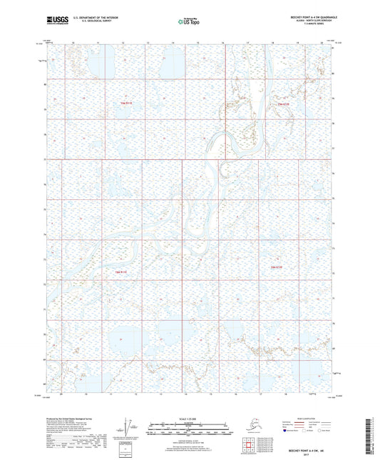 Beechey Point A-4 SW Alaska US Topo Map Image