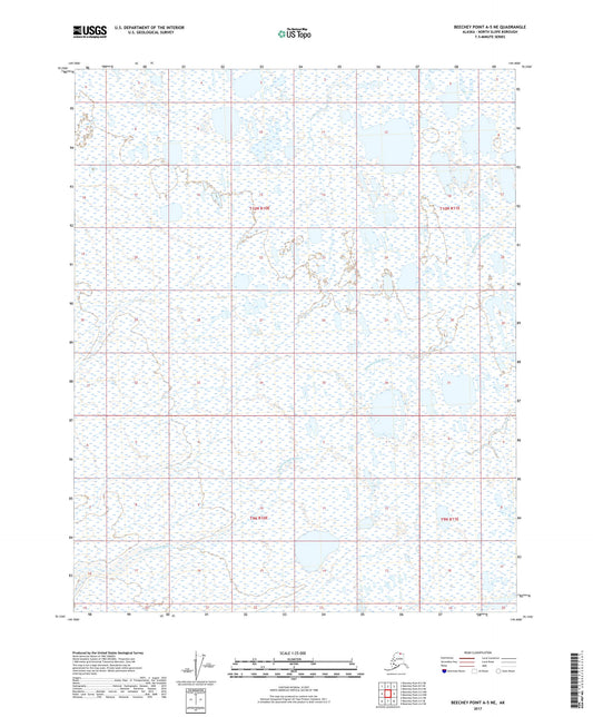 Beechey Point A-5 NE Alaska US Topo Map Image