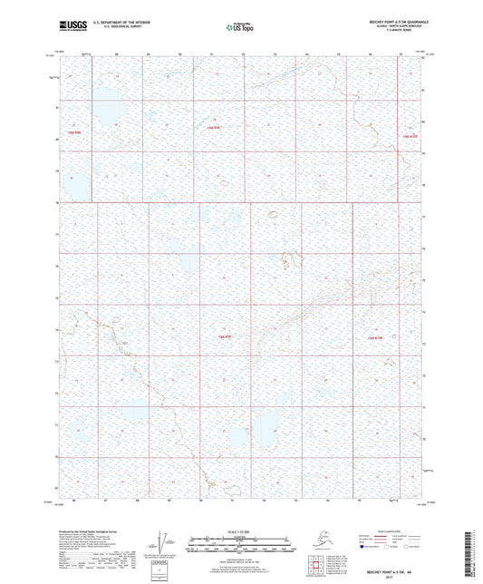 Beechey Point A-5 SW Alaska US Topo Map Image