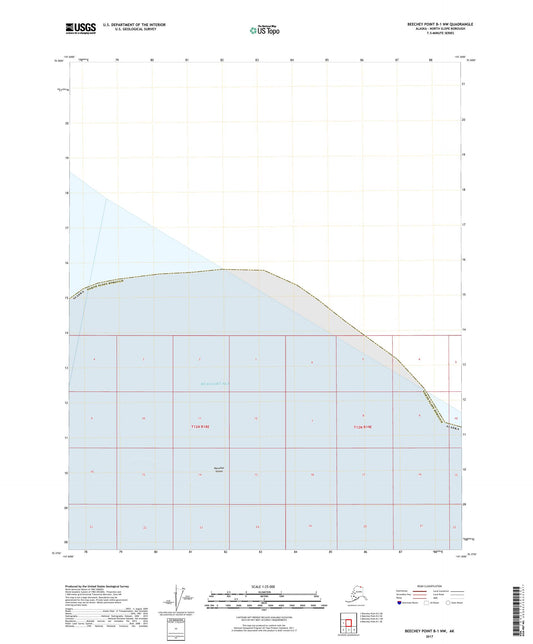 Beechey Point B-1 NW Alaska US Topo Map Image