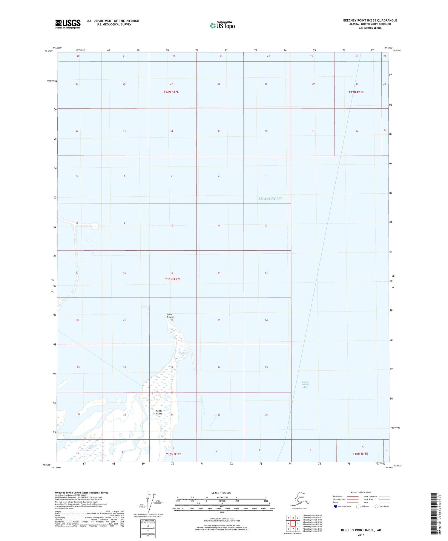 Beechey Point B-2 SE Alaska US Topo Map Image