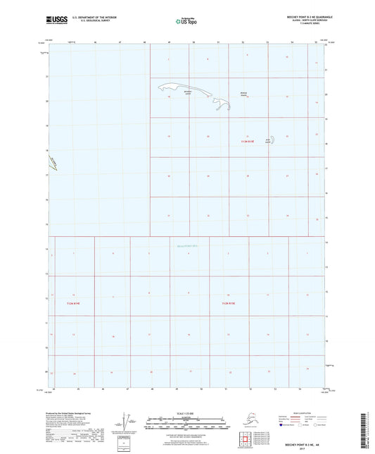 Beechey Point B-3 NE Alaska US Topo Map Image