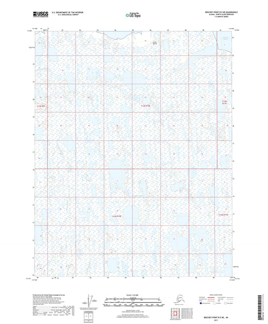 Beechey Point B-5 NE Alaska US Topo Map Image