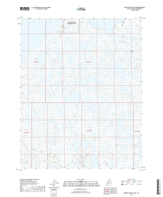 Beechey Point B-5 NW Alaska US Topo Map Image