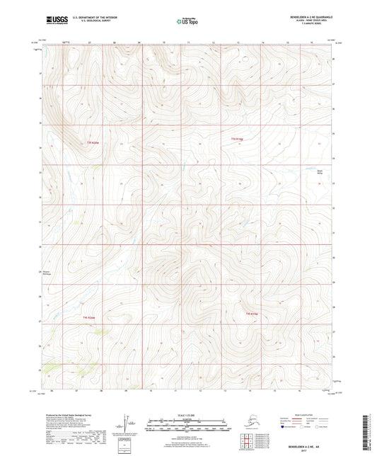 Bendeleben A-2 NE Alaska US Topo Map Image