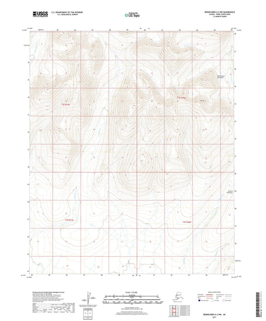 Bendeleben A-2 NW Alaska US Topo Map Image