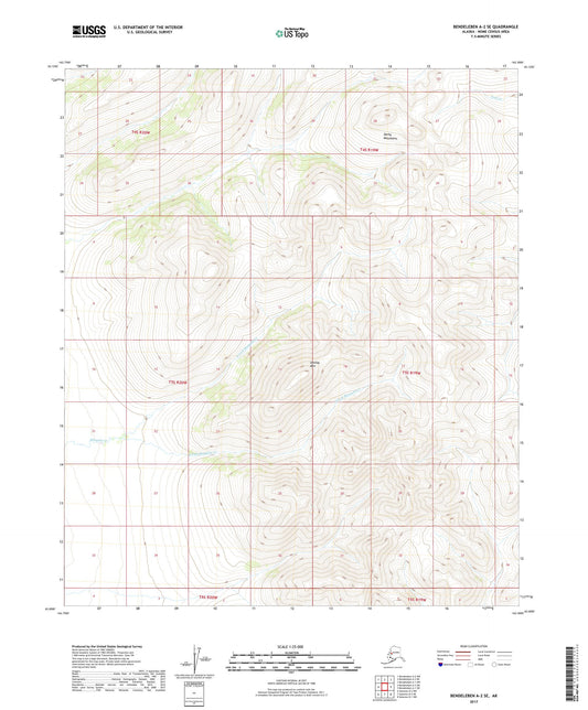 Bendeleben A-2 SE Alaska US Topo Map Image