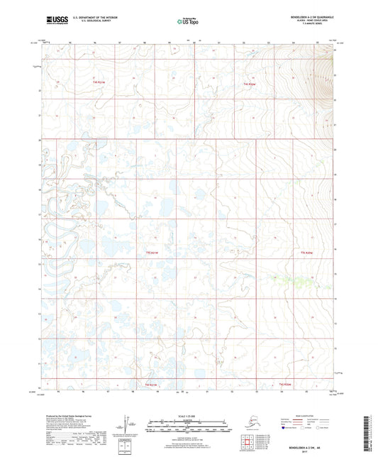 Bendeleben A-2 SW Alaska US Topo Map Image