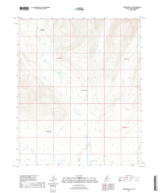 Bendeleben A-3 NE Alaska US Topo Map Image