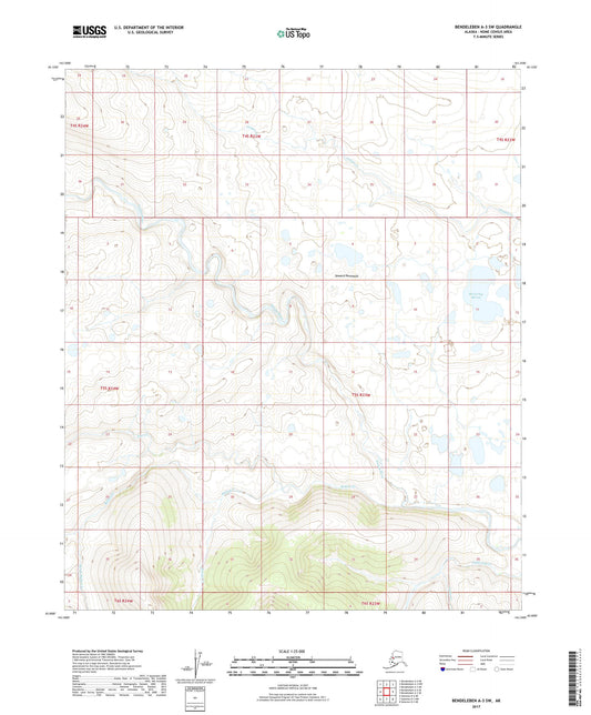 Bendeleben A-3 SW Alaska US Topo Map Image