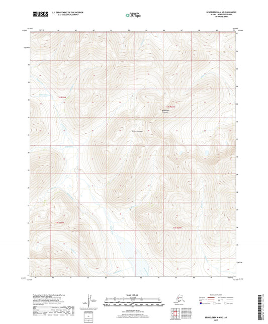 Bendeleben A-4 NE Alaska US Topo Map Image