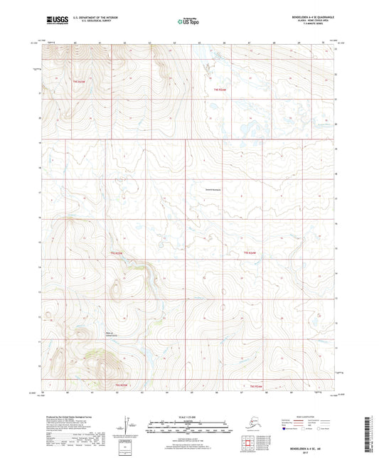 Bendeleben A-4 SE Alaska US Topo Map Image