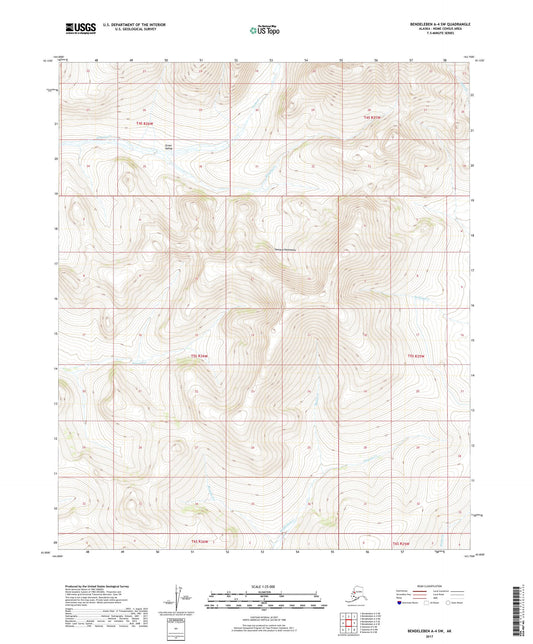 Bendeleben A-4 SW Alaska US Topo Map Image