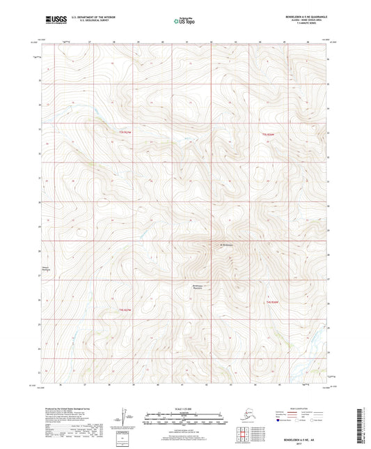 Bendeleben A-5 NE Alaska US Topo Map Image