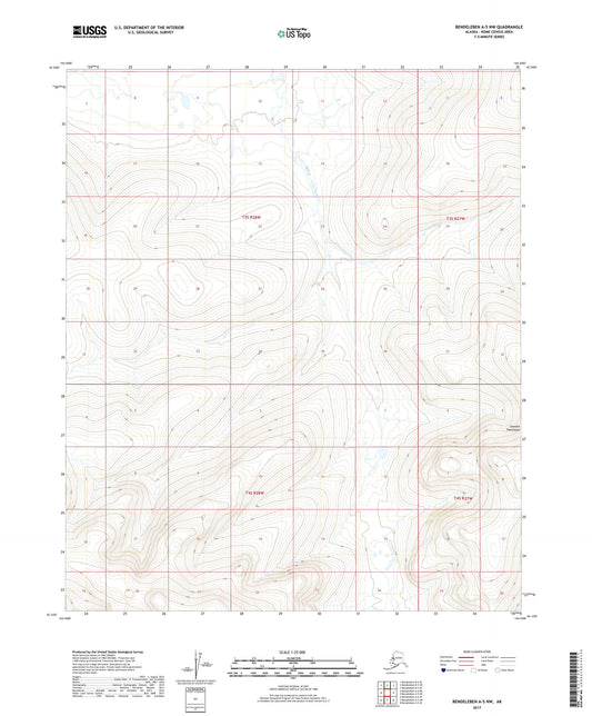 Bendeleben A-5 NW Alaska US Topo Map Image