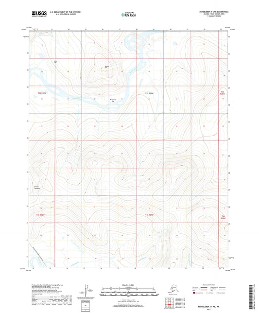 Bendeleben A-6 NE Alaska US Topo Map Image