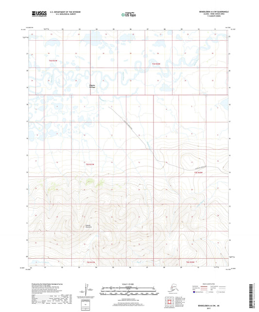 Bendeleben A-6 SW Alaska US Topo Map Image