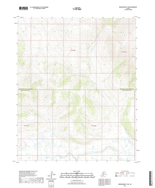 Bendeleben B-1 NW Alaska US Topo Map Image