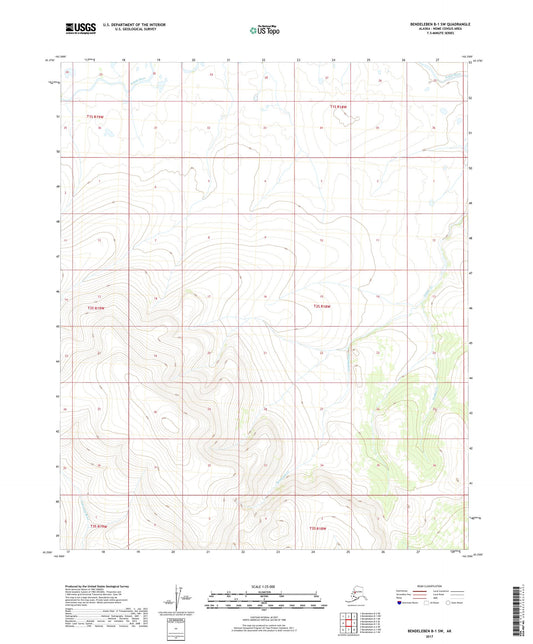 Bendeleben B-1 SW Alaska US Topo Map Image