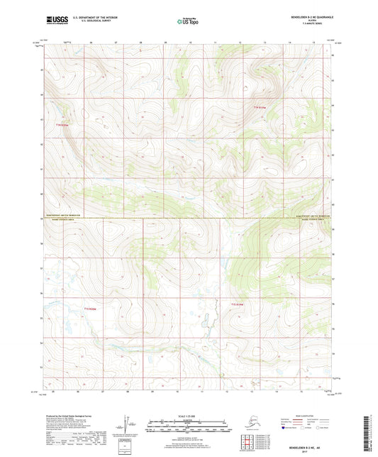 Bendeleben B-2 NE Alaska US Topo Map Image
