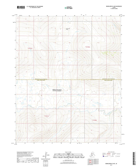 Bendeleben B-2 NW Alaska US Topo Map Image