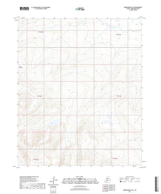 Bendeleben B-2 SE Alaska US Topo Map Image