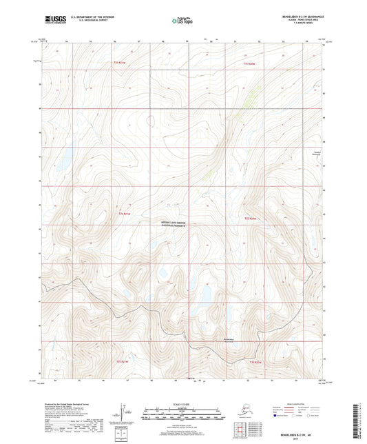 Bendeleben B-2 SW Alaska US Topo Map Image
