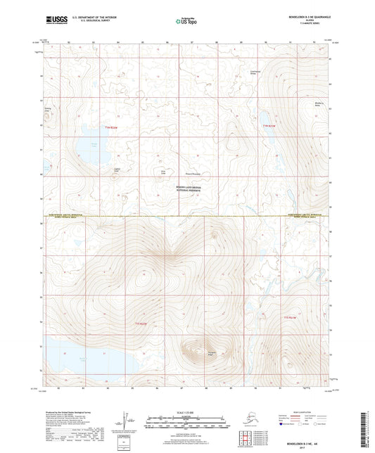 Bendeleben B-3 NE Alaska US Topo Map Image