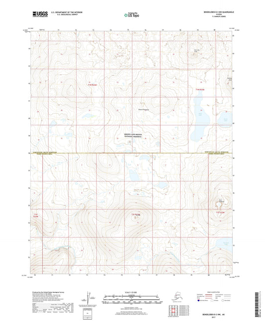 Bendeleben B-3 NW Alaska US Topo Map Image