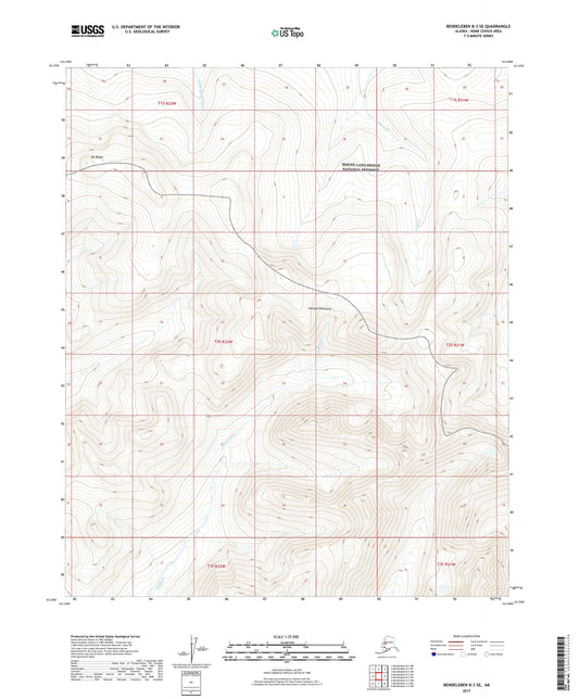 Bendeleben B-3 SE Alaska US Topo Map Image