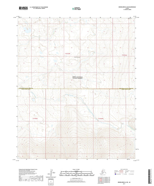 Bendeleben B-4 NE Alaska US Topo Map Image