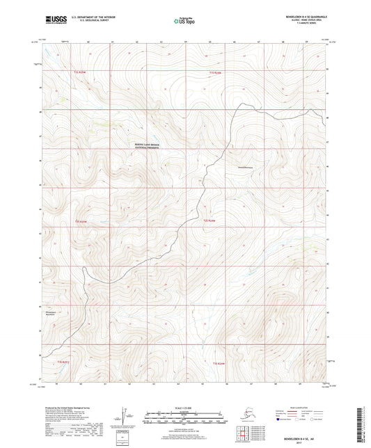 Bendeleben B-4 SE Alaska US Topo Map Image