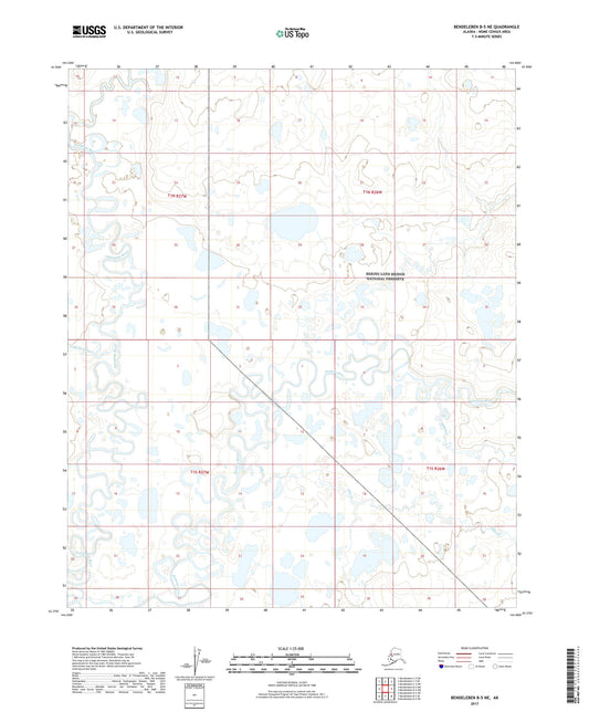 Bendeleben B-5 NE Alaska US Topo Map Image