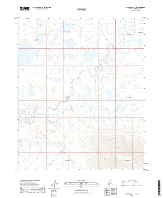 Bendeleben B-5 SW Alaska US Topo Map Image