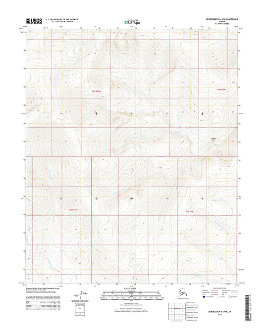 Bendeleben B-6 NW Alaska US Topo Map Image