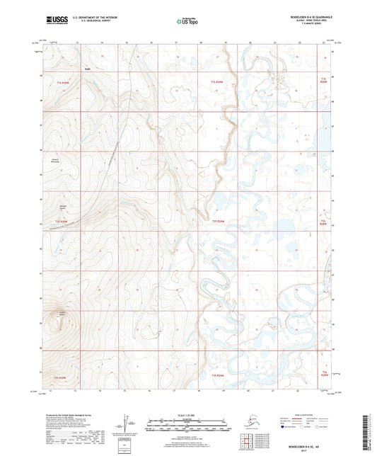 Bendeleben B-6 SE Alaska US Topo Map Image