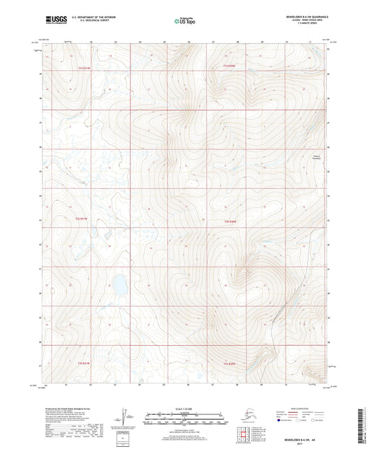 Bendeleben B-6 SW Alaska US Topo Map Image