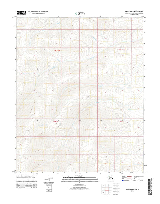 Bendeleben C-1 NE Alaska US Topo Map Image
