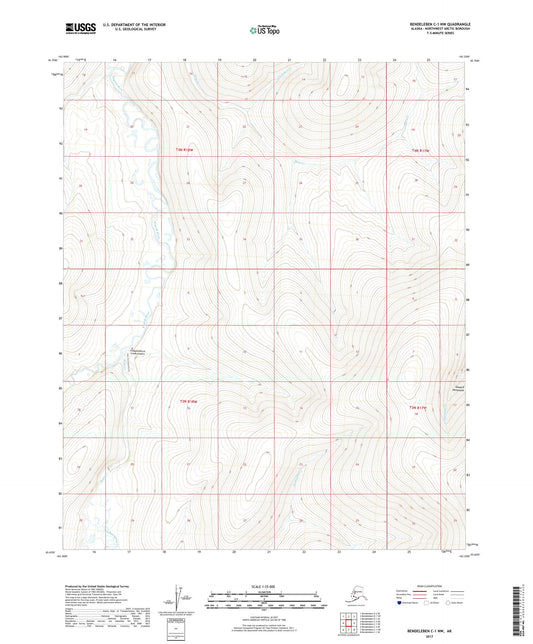 Bendeleben C-1 NW Alaska US Topo Map Image
