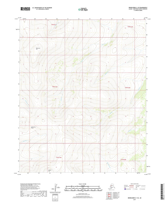 Bendeleben C-1 SE Alaska US Topo Map Image