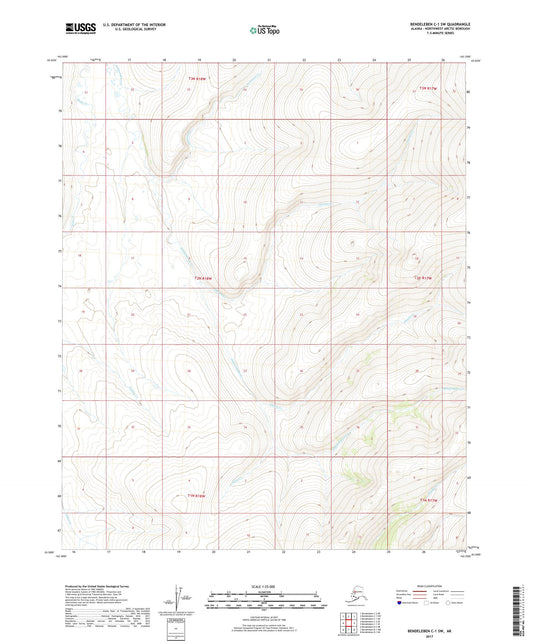 Bendeleben C-1 SW Alaska US Topo Map Image