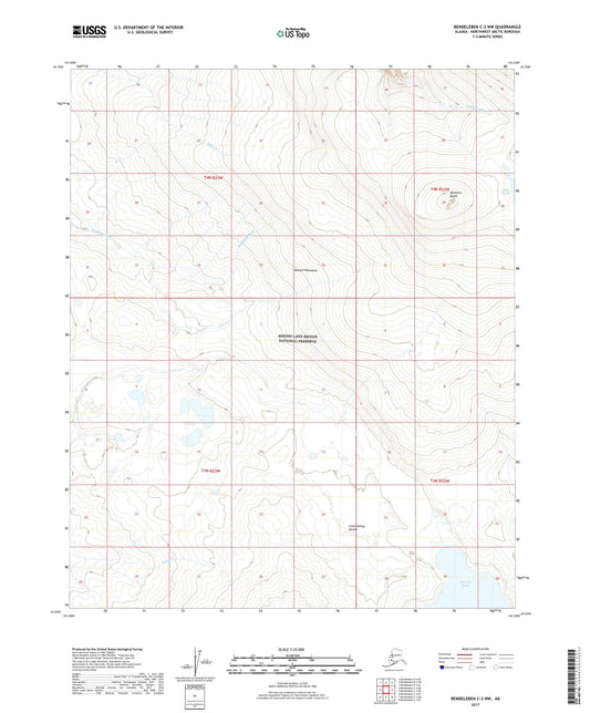 Bendeleben C-3 NW Alaska US Topo Map Image
