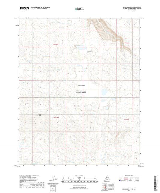 Bendeleben C-4 NE Alaska US Topo Map Image