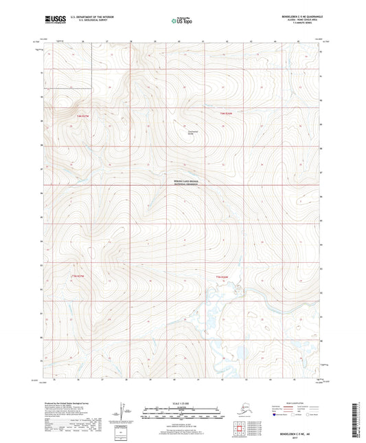 Bendeleben C-5 NE Alaska US Topo Map Image
